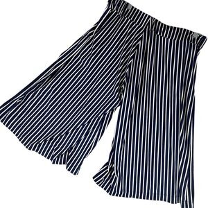 Robert Louis Nautical Striped Palazzo Pants XL High Waist‎ Wide Leg Coastal Boho